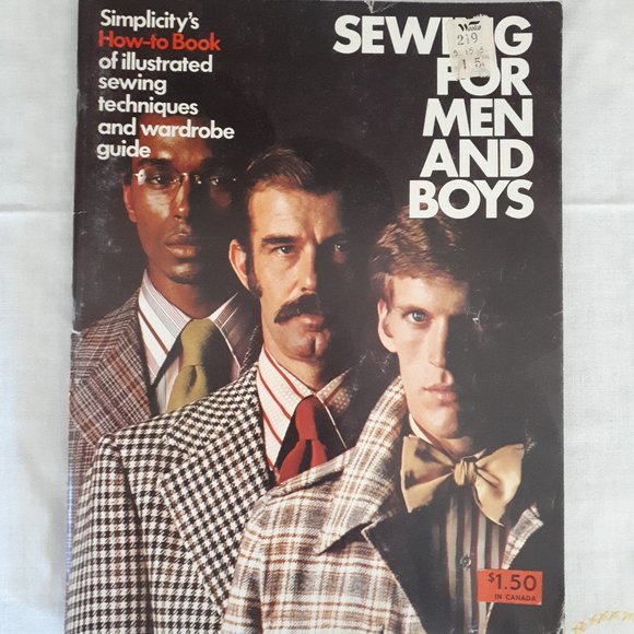 Vintage 1970s Softcover Book Sewing For Men And Boys by Simplicity